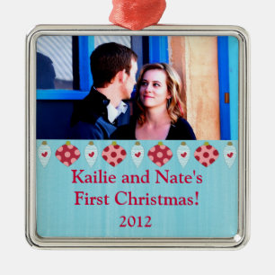 Personalisierte Custom Polka Dot Weihnachtsschmuck