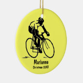 Personalisierte Cyclist-Ornament Keramikornament (Rechts)