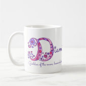 Personalisierte D Monogramm-Tasse Kaffeetasse (Links)