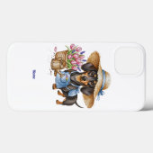 Personalisierte Dachshund-Garten-Handy- und Tablet Case-Mate iPhone Hülle (Rückseite (Horizontal))