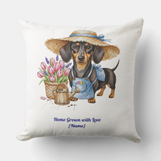 Personalisierte Dachshund-Garten-Wurfkissen Kissen