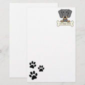Personalisierte Dackel Briefpapier (Vorne/Hinten)