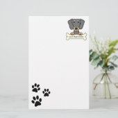 Personalisierte Dackel Briefpapier (Stehend Vorderseite)