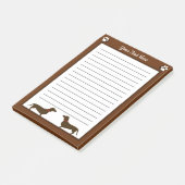 Personalisierte Dackel - Dackel Welpen Hund Post-it Klebezettel (angewinkelt)