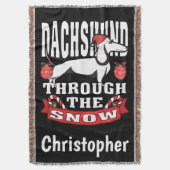 Personalisierte Dackel durch den Schneeurlaub Decke (Vorderseite Vertikal)