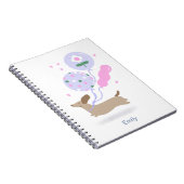 Personalisierte Dackel Geburtstagsparty Hund Lover Notizblock (Rechte Seite)