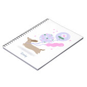 Personalisierte Dackel Geburtstagsparty Hund Lover Notizblock (Linke Seite)