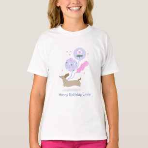 Personalisierte Dackel Geburtstagsparty Hund Lover T-Shirt