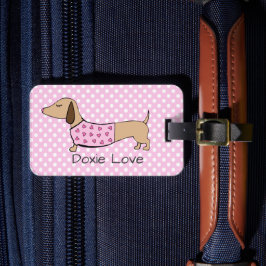Personalisierte Dackel Gepäckmarke für die Reise Gepäckanhänger
