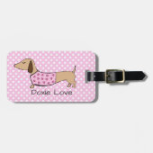 Personalisierte Dackel Gepäckmarke für die Reise Gepäckanhänger (Vorderseite horizontal)