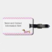 Personalisierte Dackel Gepäckmarke für die Reise Gepäckanhänger (Rückseite horizontal)