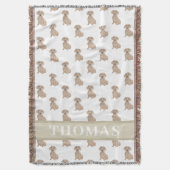 Personalisierte Dackel (glatt, rot) Decke (Vorderseite Vertikal)