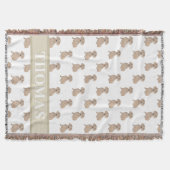 Personalisierte Dackel (glatt, rot) Decke (Vorderseite)