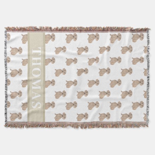 Personalisierte Dackel (glatt, rot) Decke (Vorderseite)