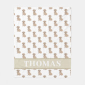 Personalisierte Dackel (glatt, rot) Fleecedecke (Vorderseite)