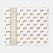 Personalisierte Dackel (glatt, rot) Fleecedecke (Vorderseite (Horizontal))