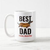 Personalisierte Dackel Hotdog Vater Benutzerdefini Kaffeetasse (Links)