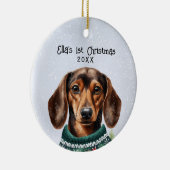Personalisierte Dackel Hund Keramik Ornament (Rechts)