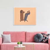 Personalisierte Dackel Hund Leinwanddruck (Insitu (Wohnzimmer))