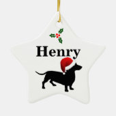 Personalisierte Dackel Hund Weihnachtsschmuck (Hinten)