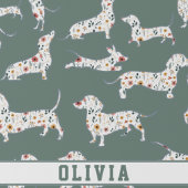 Personalisierte Dackel Hund, Wurst Hund Boho Blume Pickleball Schläger