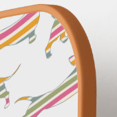 Personalisierte Dackel Hund, Wurst Hund farbig Pickleball Schläger (Linke Seite)