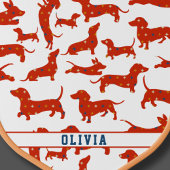 Personalisierte Dackel Hund, Wurst Hund Retro Must Pickleball Schläger