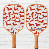 Personalisierte Dackel Hund, Wurst Hund Retro Must Pickleball Schläger