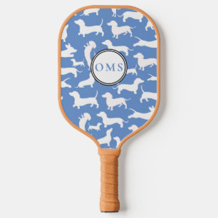 Personalisierte Dackel Hund, Wursthund Pickleball Schläger