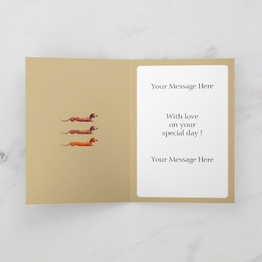 Personalisierte Dackel Karte (Innenseite)