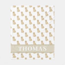 Personalisierte Dackel (lange Haare, Creme Fawn) Fleecedecke