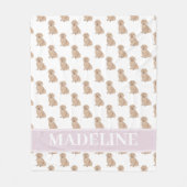 Personalisierte Dackel (langhaarig, rot) Fleecedecke (Vorderseite)