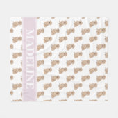 Personalisierte Dackel (langhaarig, rot) Fleecedecke (Vorderseite (Horizontal))