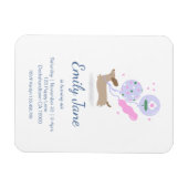 Personalisierte Dackel Lover Geburtstagsparty Pink Magnet (Horizontal)