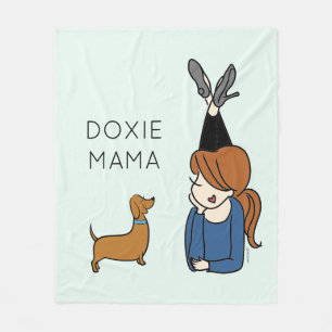 Personalisierte Dackel Mama Fleece Blanket