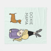 Personalisierte Dackel Mama Fleece Blanket (Vorderseite (Horizontal))