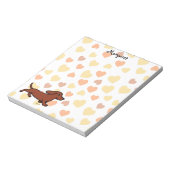 Personalisierte Dackel mit Cartoon Notizblock (Rotiert)