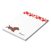 Personalisierte Dackel mit Cartoon Notizblock (Rotiert)