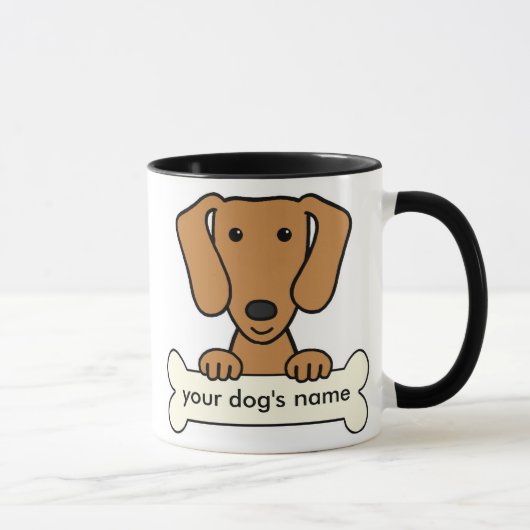 Personalisierte Dackel Tasse (Rechts)