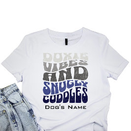 PERSONALISIERTE Dackel Vibes Snuggly Cuddles Retro T-Shirt