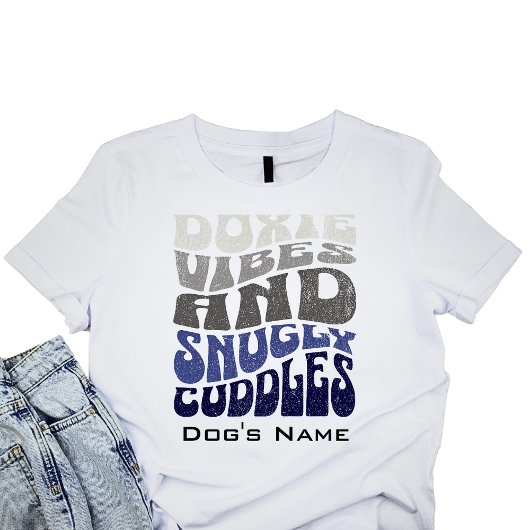 PERSONALISIERTE Dackel Vibes Snuggly Cuddles Retro T-Shirt