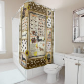 Personalisierte Dackel Wissen Schönes Geschenk Duschvorhang (Beispiel)