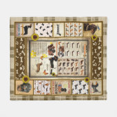 Personalisierte Dackel Wissen Schönes Geschenk Fleecedecke (Vorderseite (Horizontal))