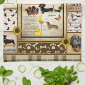 Personalisierte Dackel Wissen Schönes Geschenk Geschirrtuch (Gefaltet)