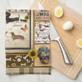 Personalisierte Dackel Wissen Schönes Geschenk Geschirrtuch (Viertel Falte)