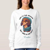 Personalisierte Dackel Wursthund, Dackel Mama/Papa Sweatshirt (Vorderseite)