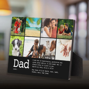 Personalisierte Dad-Definitions-Foto-Collage Fotoplatte