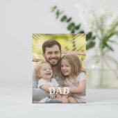Personalisierte Dad EST Fotokarte (Stehend Vorderseite)