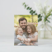 Personalisierte Dad EST Fotokarte (Stehend Vorderseite)