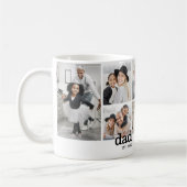 Personalisierte Dad Established Foto-Collage Kaffeetasse (Links)